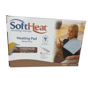 SoftHeat Ultra Heating Pad King Size 12x24 Moist Dry Heat SmartHeat Auto Shutoff